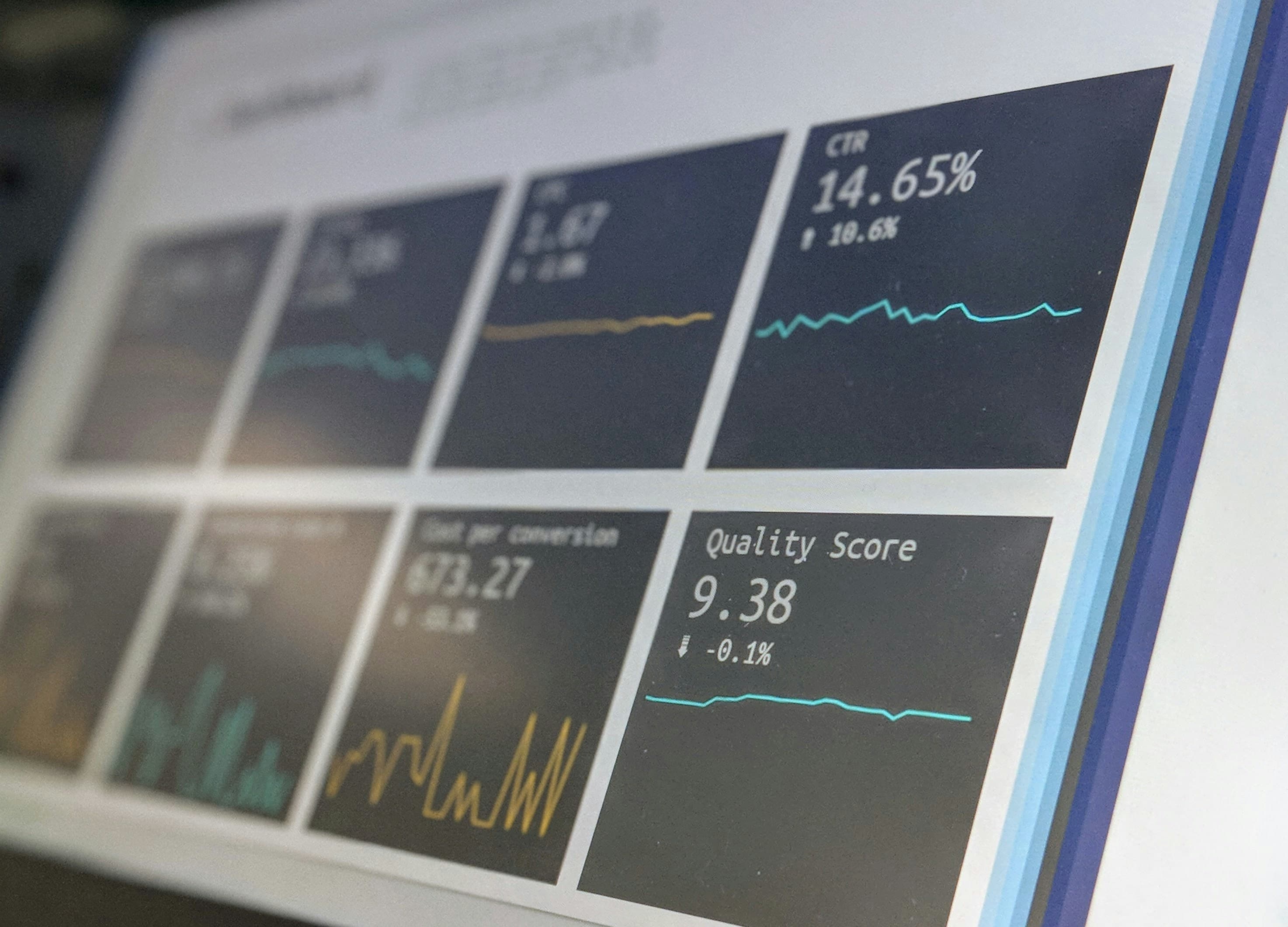 Data analytics dashboard